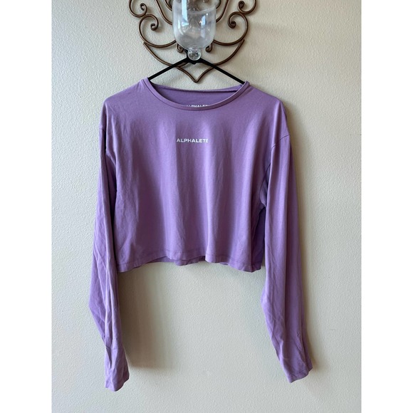 Alphalete Purple Long Sleeve Workout Top Size M - Picture 1 of 4